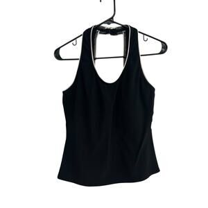 Minimalist Tennis Core Racerback Tank Lands’ End Navy White Size 12
